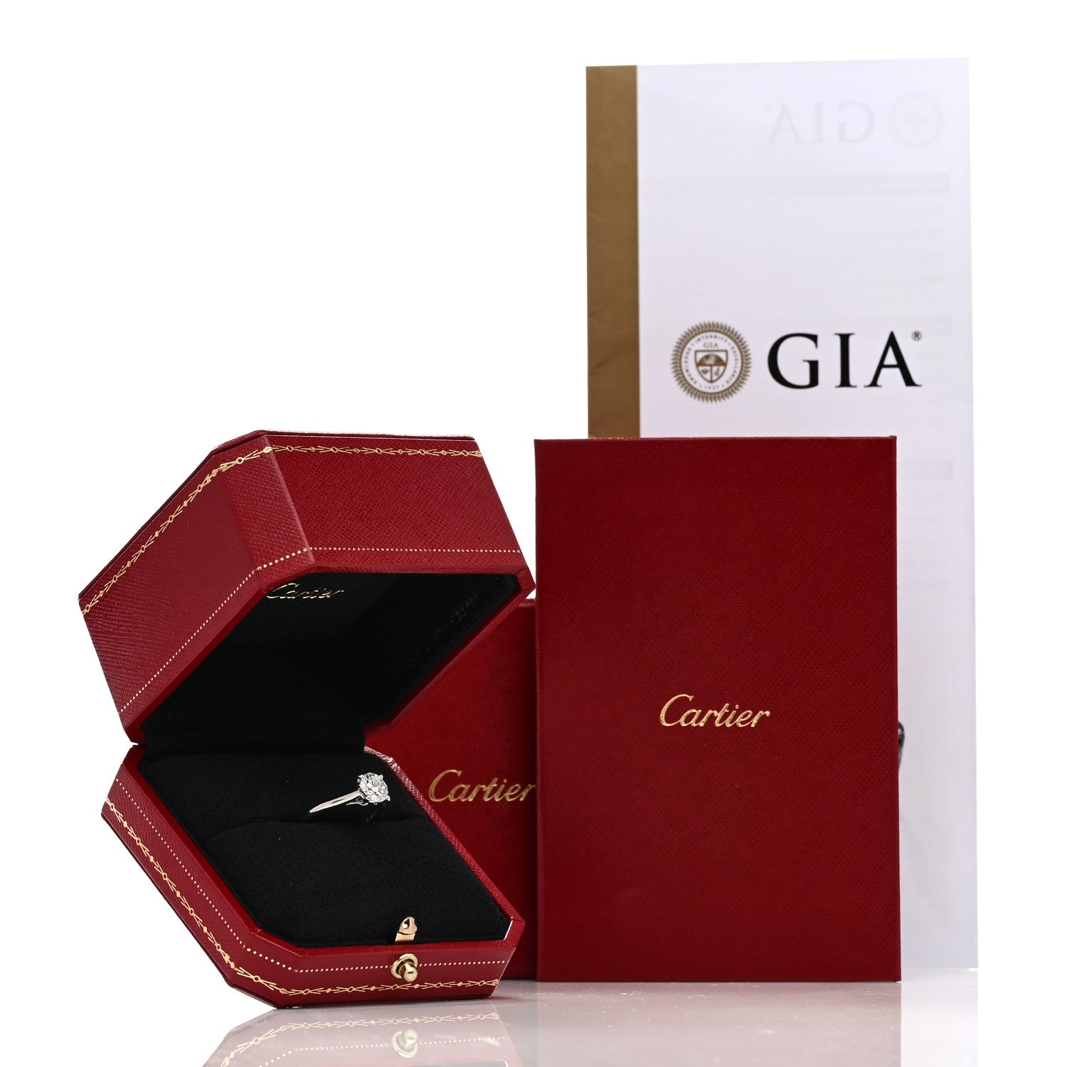 Cartier Platinum Diamond 1.29ct 1895 Solitaire Engagement Ring 52 6 7 of 7
