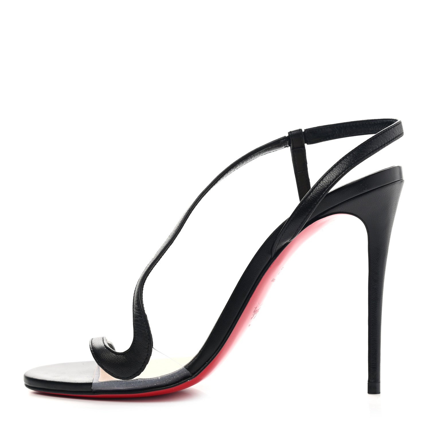 Christian Louboutin Nappa Rosalie 100 Sandals 37.5 Black 1 of 7