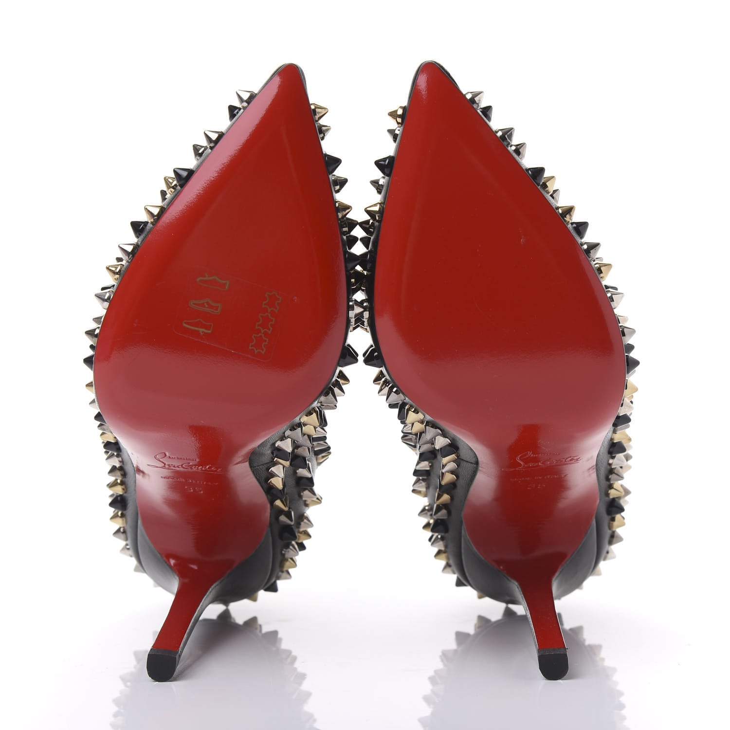 Christian Louboutin Nappa Pigalle Spikes 120 Pumps 35 Black 5 of 8