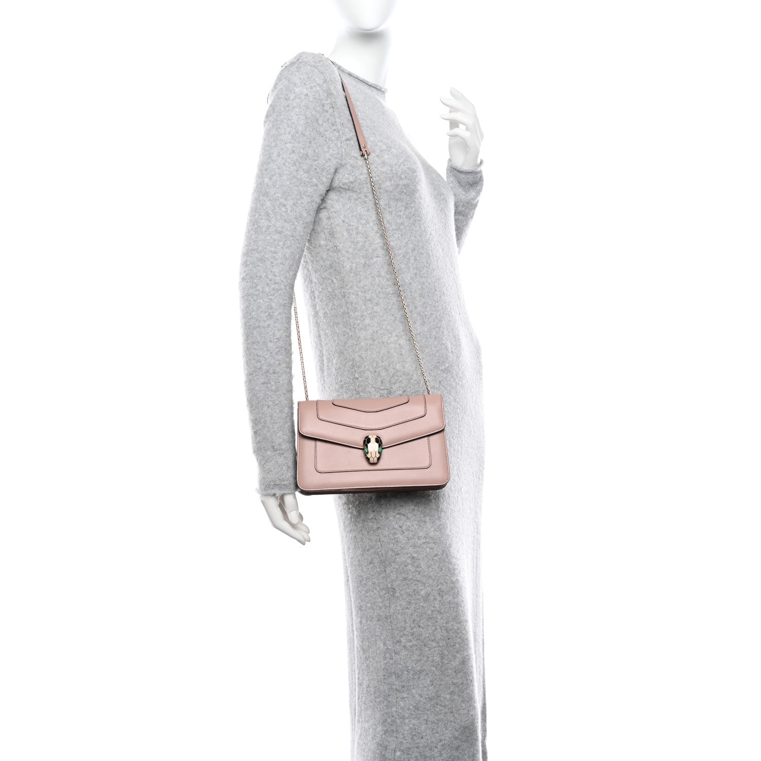 Bulgari Calfskin Serpenti Forever Crossbody Bag Beige 2 of 11