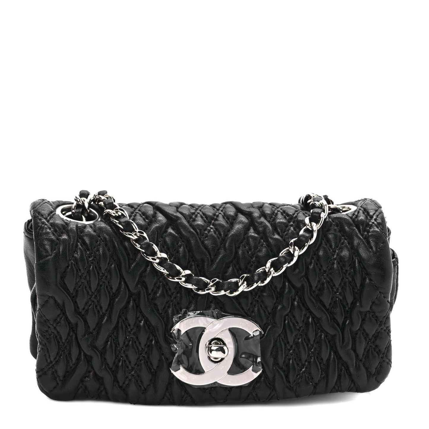 Lambskin Small Astrakan Flap Black