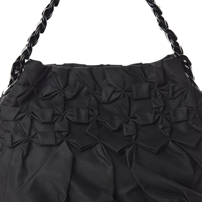 Prada Tessuto Nylon Origami Pleated Hobo Black 6 of 8
