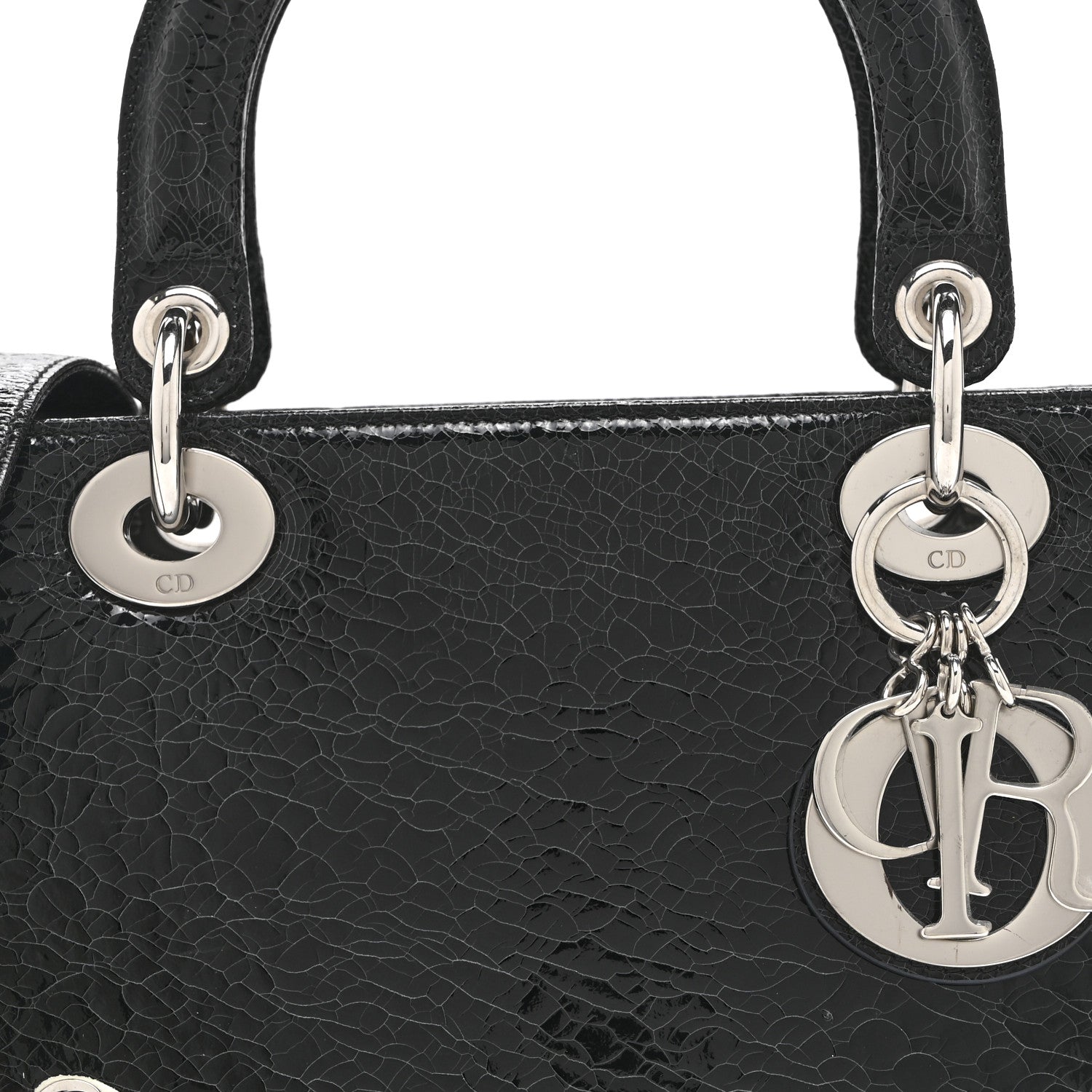 ディオール/クリスチャンディオール - Christian Dior Ceramic Effect Deerskin Jeweled Swan Lady Dior