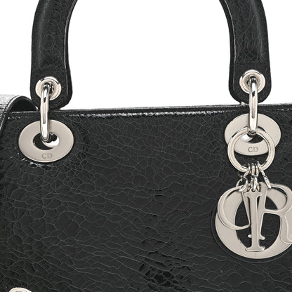 Christian Dior Ceramic Effect Deerskin Jeweled Swan Lady Dior Black 8 of 10