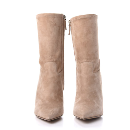 Valentino Garavani Suede Stretch Pointed Toe Mid Calf Boots 39 Skin Sorbet 2 of 10