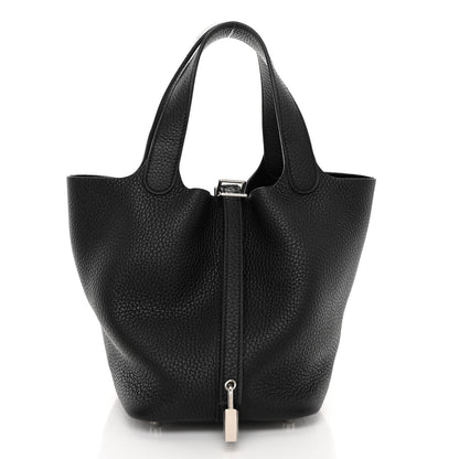 Hermes Taurillon Clemence Picotin Lock 18 PM Black 1 of 11