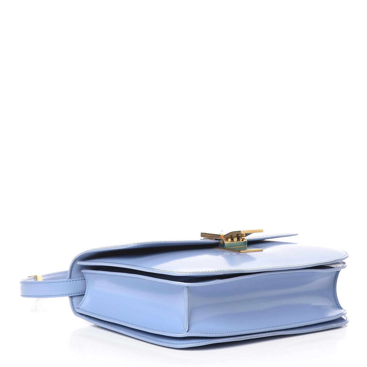 Spazzolato Calfskin Medium Classic Box Flap Bag Porcelain