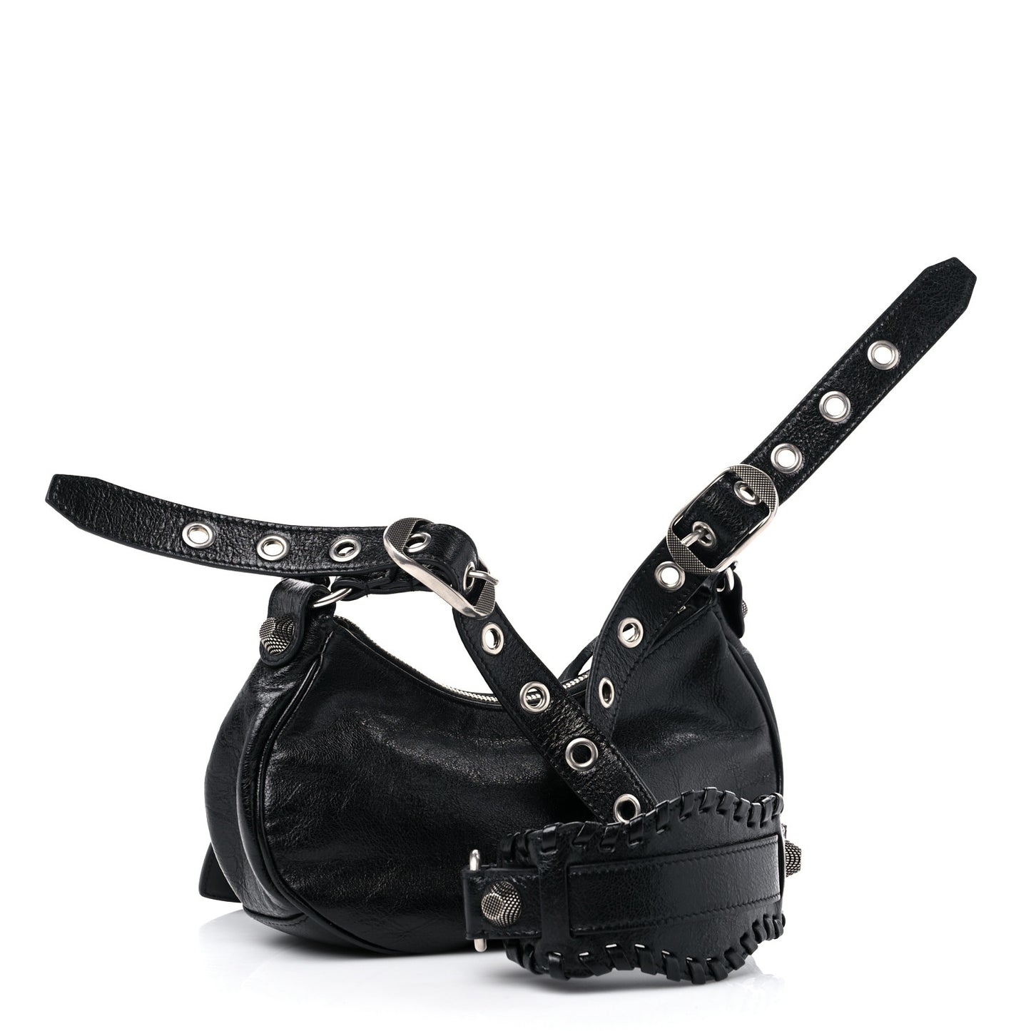 Agneau Arena Le Cagole Shoulder Bag XS Black