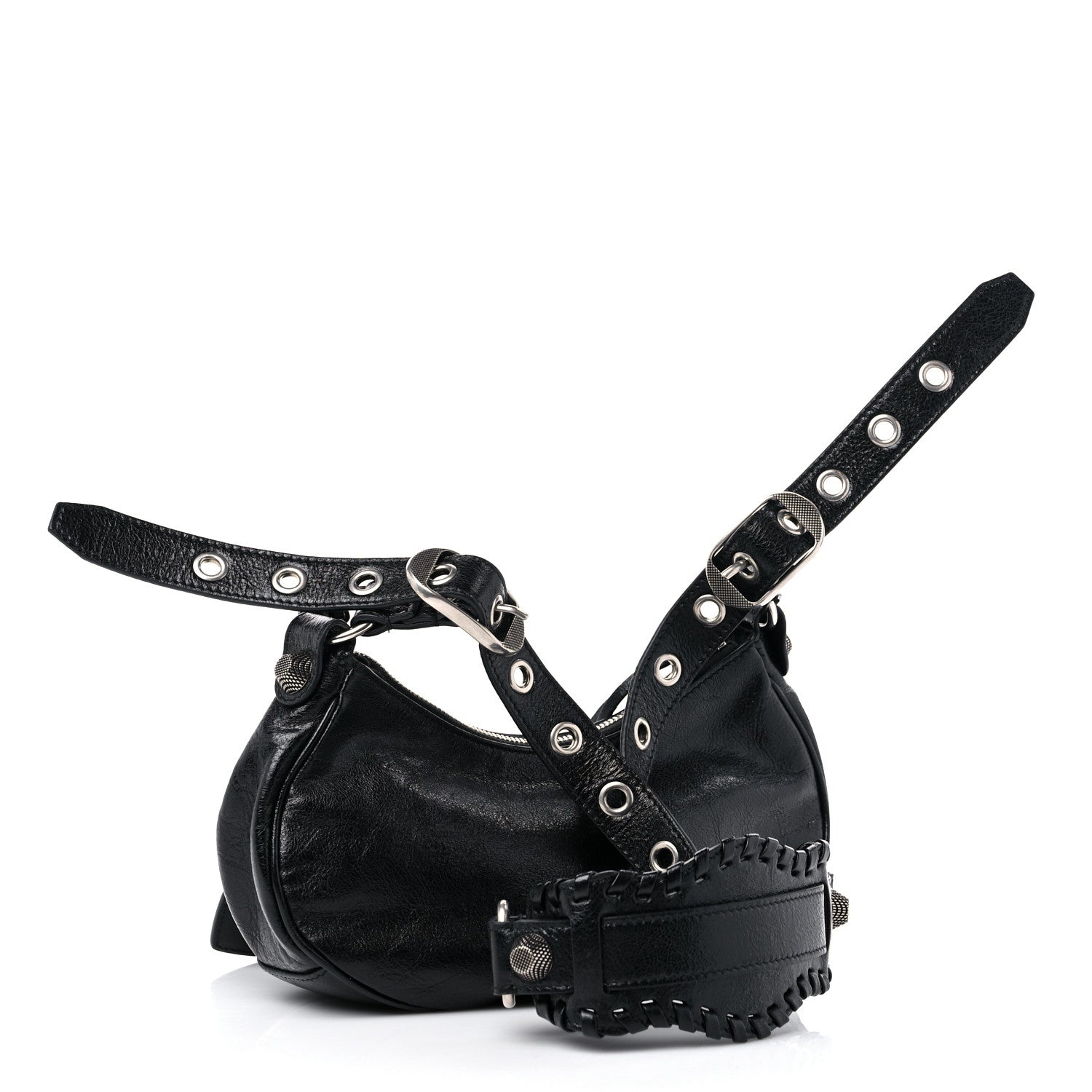 Balenciaga Agneau Arena Le Cagole Shoulder Bag XS Black 4 of 11