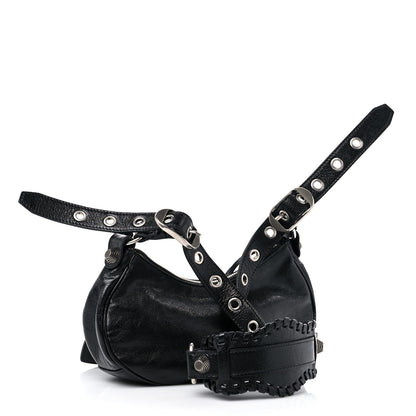 Balenciaga Agneau Arena Le Cagole Shoulder Bag XS Black 4 of 11