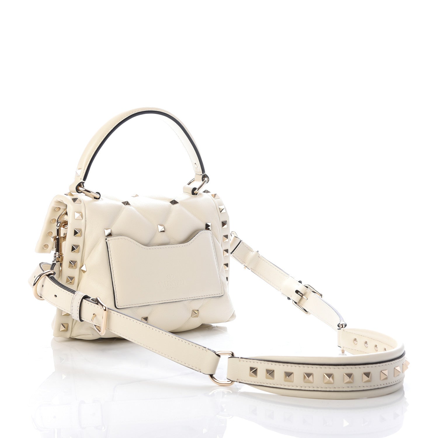 Valentino Garavani Nappa Mini Candystud Top Handle Bag Light Ivory 3 of 8