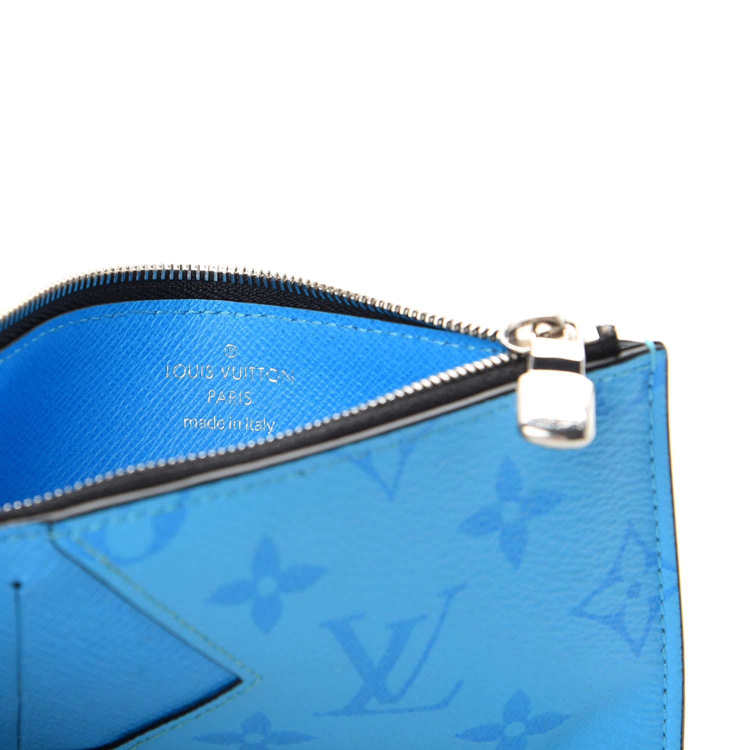 Louis Vuitton Taigarama Coin Card Holder Blue Lagoon 6 of 6