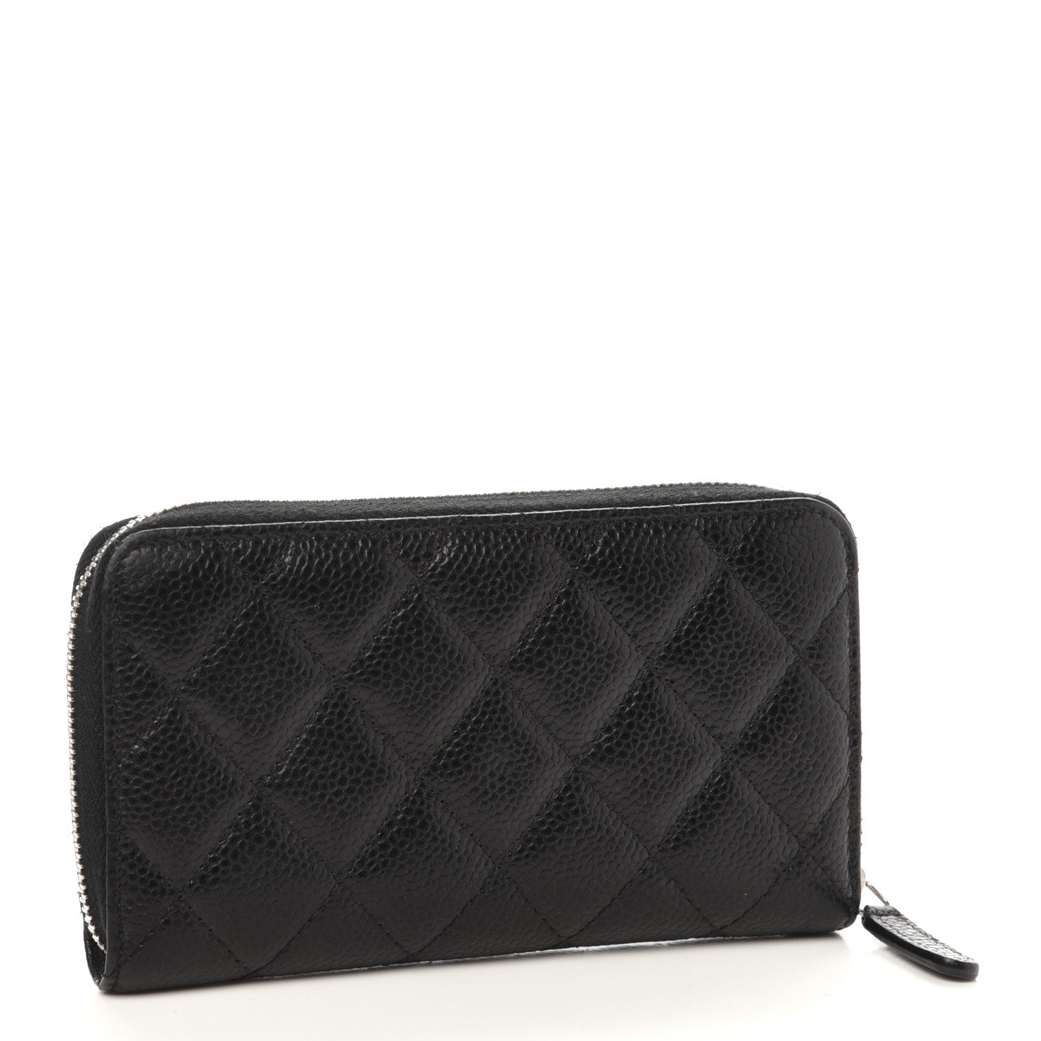 Chanel Caviar Quilted Small Gusset Zip Around Wallet Black 3 of 12