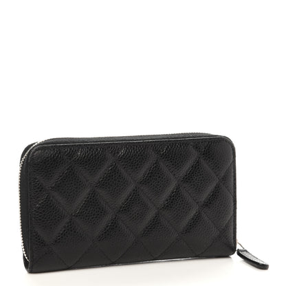 Chanel Caviar Quilted Small Gusset Zip Around Wallet Black 3 of 12