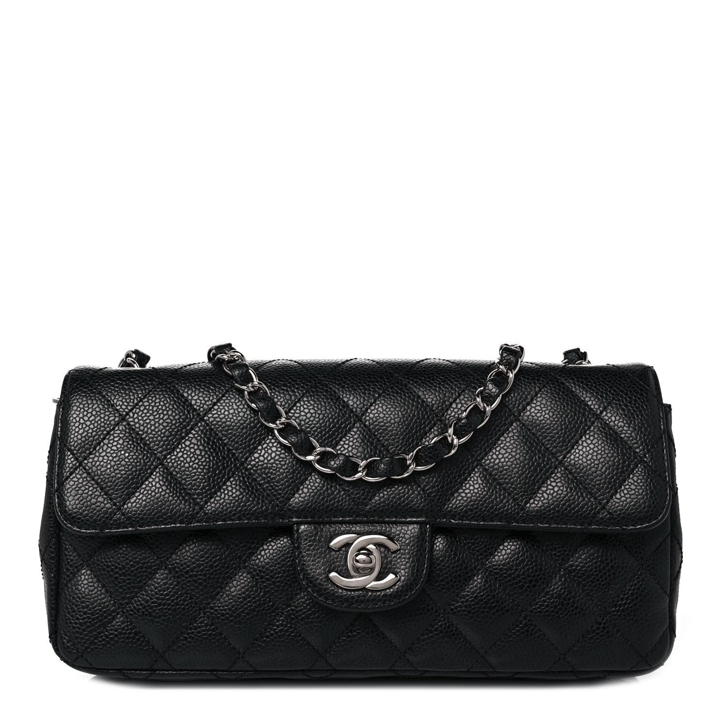 Caviar Quilted East West Flap Black