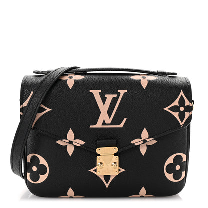 Louis Vuitton Empreinte Monogram Giant Pochette Metis Black Beige 1 of 9