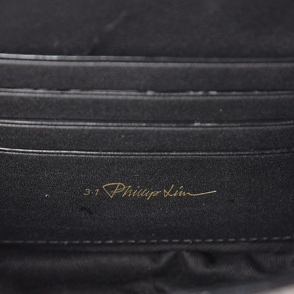 3.1 Phillip Lim 3.1 Calfskin Printed Hana Chain Saddle Bag Black Multicolor 6 of 9