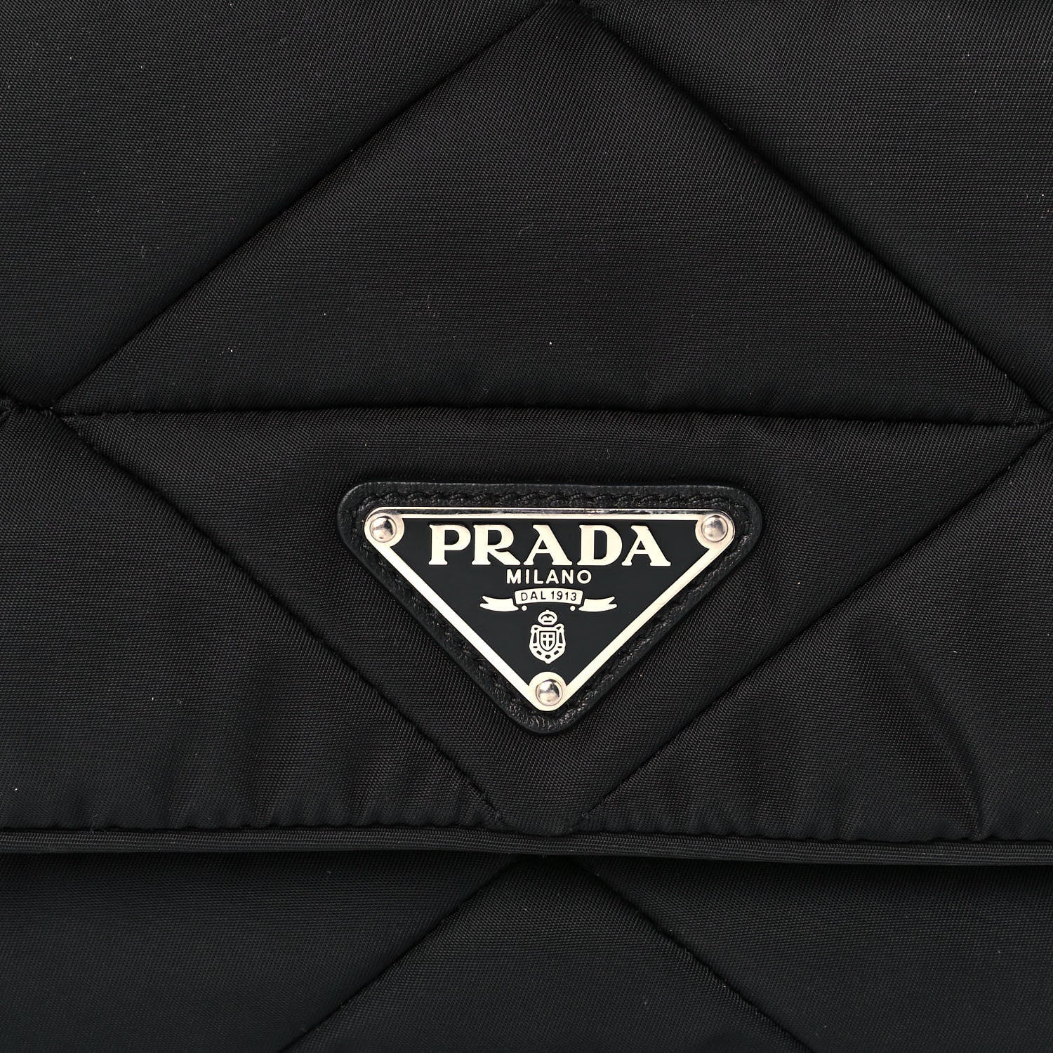 Prada Re-Nylon Quilted Padded Flap Shoulder Bag Black 6 of 10