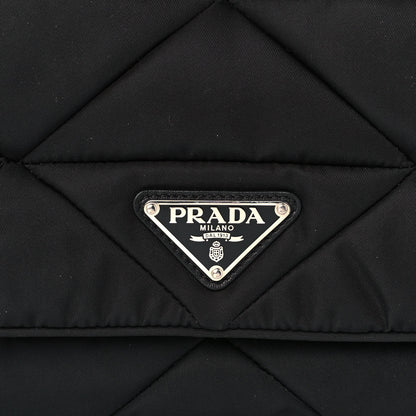 Prada Re-Nylon Quilted Padded Flap Shoulder Bag Black 6 of 10