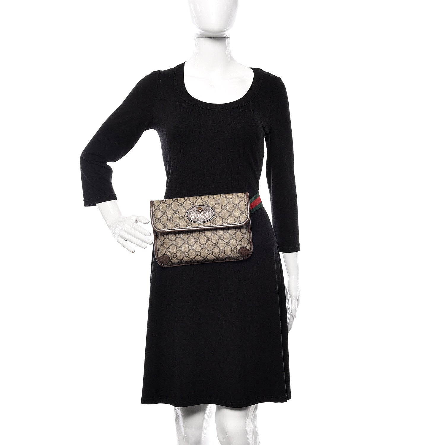 Gucci GG Supreme Monogram Neo Vintage Web Belt Bag Brown 2 of 11
