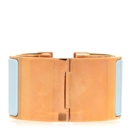 Hermes Enamel Extra Wide Clic Clac H Bracelet GM Bleu Glacier 3 of 5