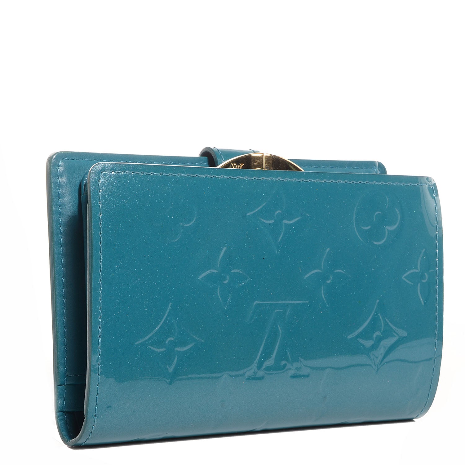 Louis Vuitton Vernis French Purse Wallet Blue Galactic 3 of 7