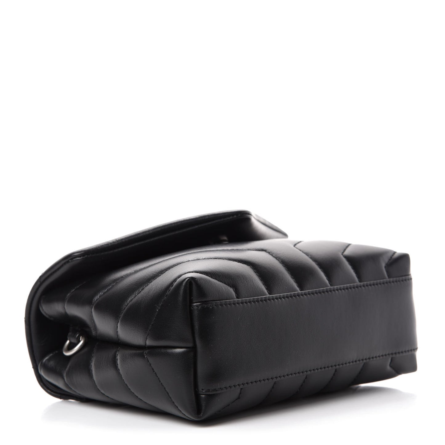 Calfskin Y Quilted Monogram Toy Loulou Crossbody Bag Black