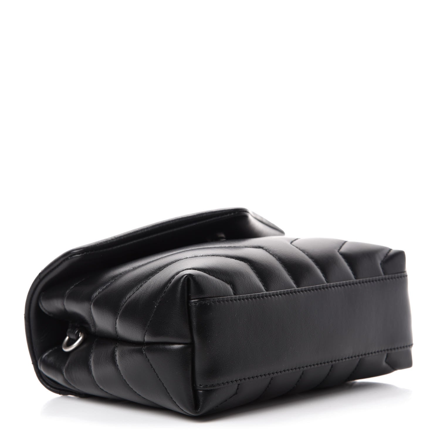 Saint Laurent Calfskin Y Quilted Monogram Toy Loulou Crossbody Bag Black 4 of 11