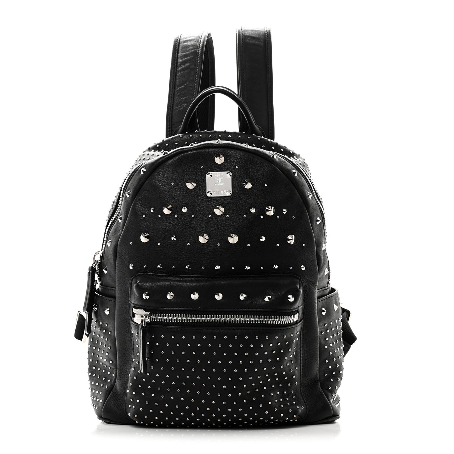 Calfskin Studded Small Stark Backpack Black