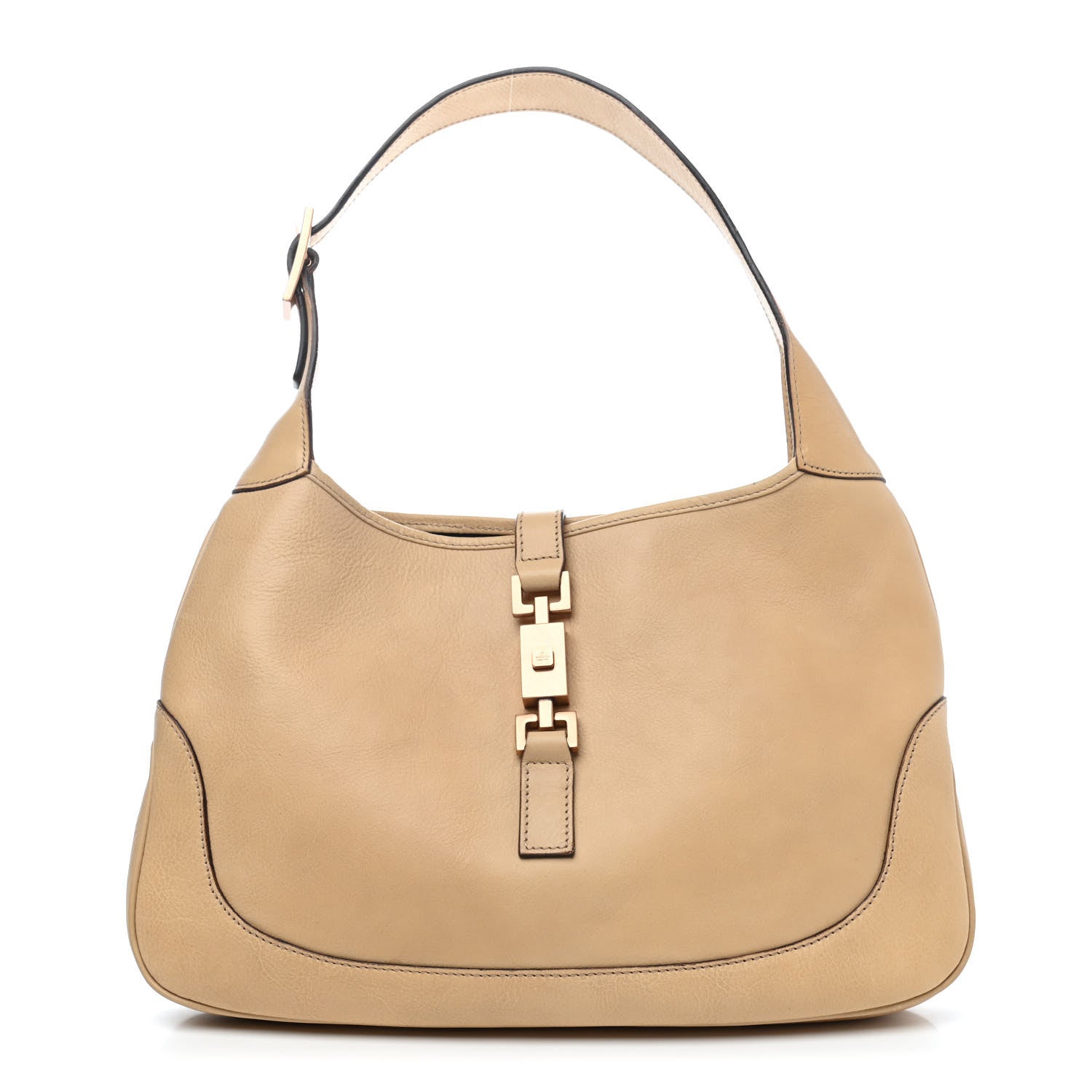 Gucci Calfskin Small Jackie O Hobo Beige 1 of 4