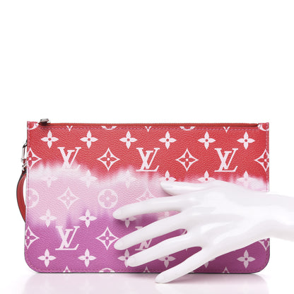 Louis Vuitton Monogram Escale Neverfull MM GM Pochette Rouge 2 of 7