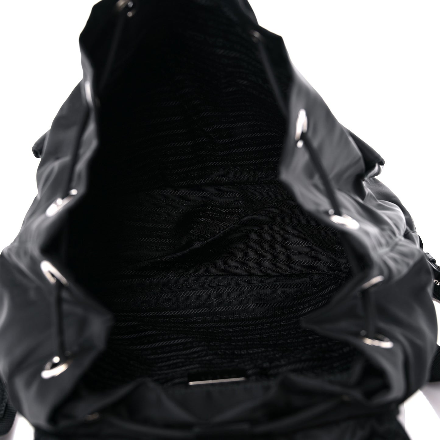 Tessuto Nylon Saffiano Medium Backpack Black