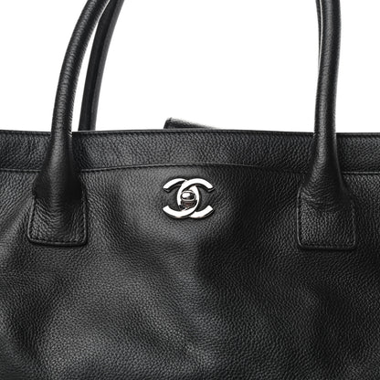 Chanel Calfskin Cerf Executive Shopper Tote Black 10 of 10
