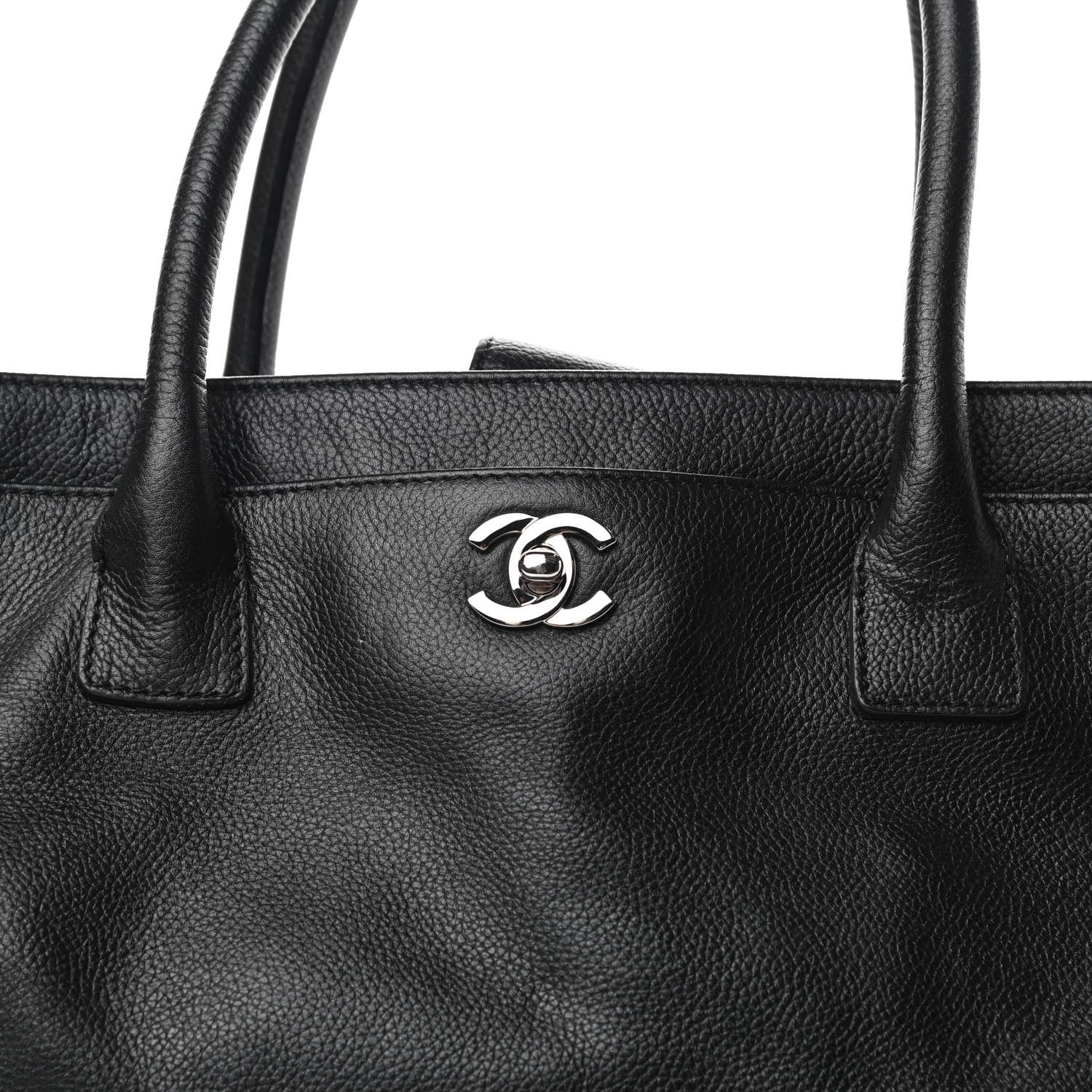Chanel Calfskin Cerf Executive Shopper Tote Black 10 of 10