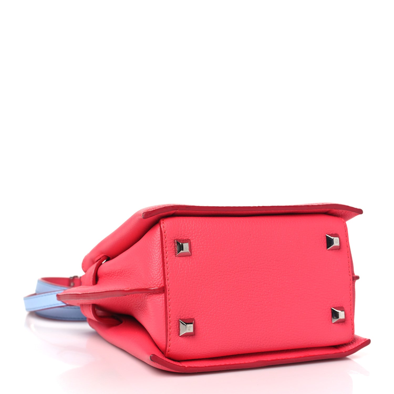 MCM Grained Calfskin Mini Milla Tote Hot Pink Blue 4 of 16