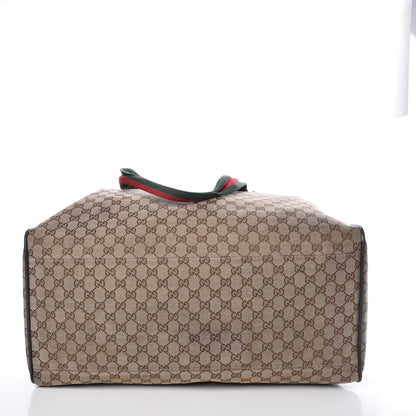 Gucci GG Monogram Web Large Collapsible Carry On Duffle Beige Brown 17 of 17