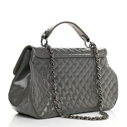 Chanel Glazed Calfskin Mademoiselle Lock Kelly Flap Bag Grey 2 of 11
