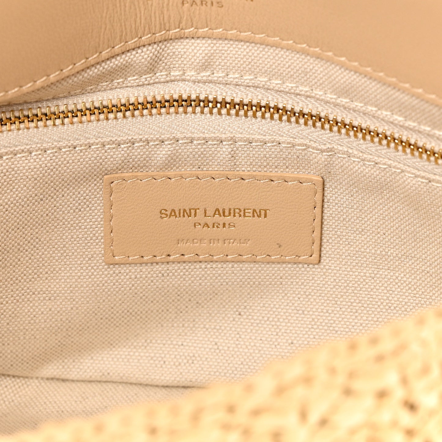 Raffia Monogram Medium Jamie Natural Avorio