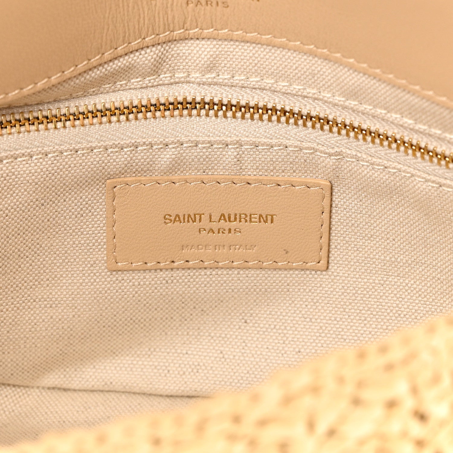 Saint Laurent Raffia Monogram Medium Jamie Natural Avorio 6 of 14