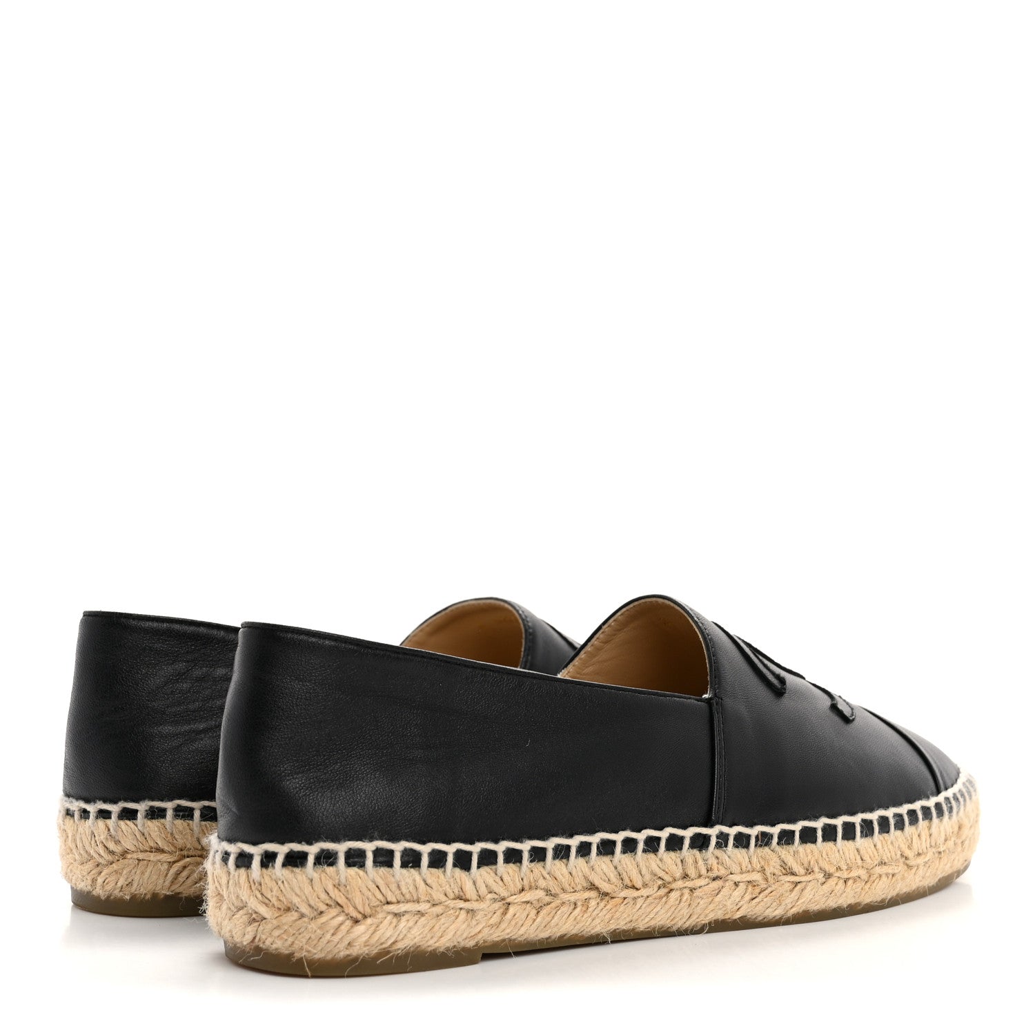 Chanel Lambskin CC Espadrilles 37 Black 5 of 10