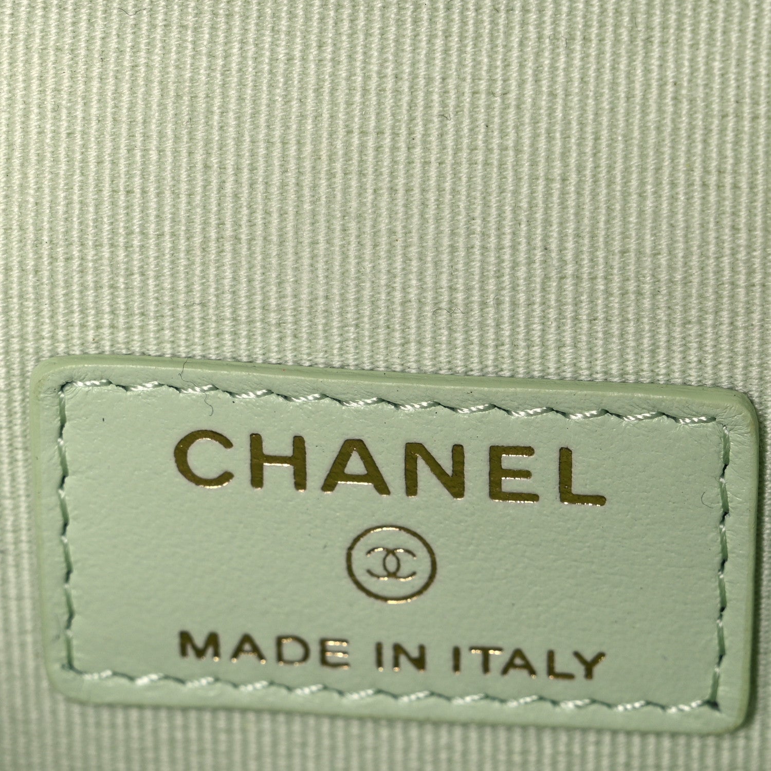 Chanel Caviar Quilted Small Handle With Care Vanity Case With Chain Light Green 6 of 10