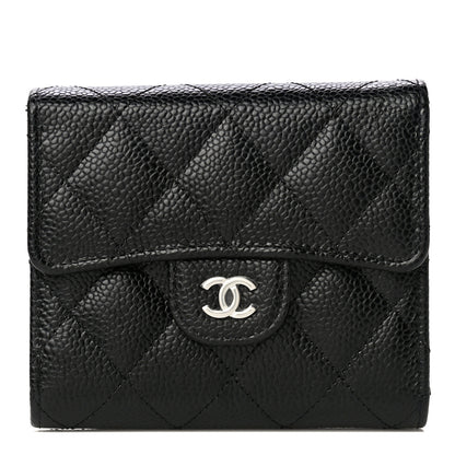 Chanel Caviar Quilted Compact Flap Wallet Black 1 of 11