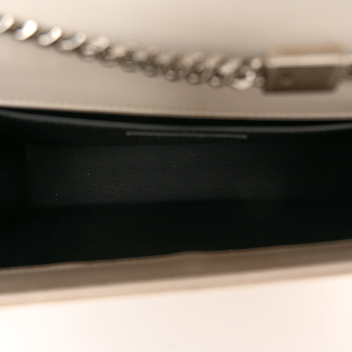 Grain De Poudre Calfskin Medium Classic Monogram Kate Tassel Satchel Crema Soft