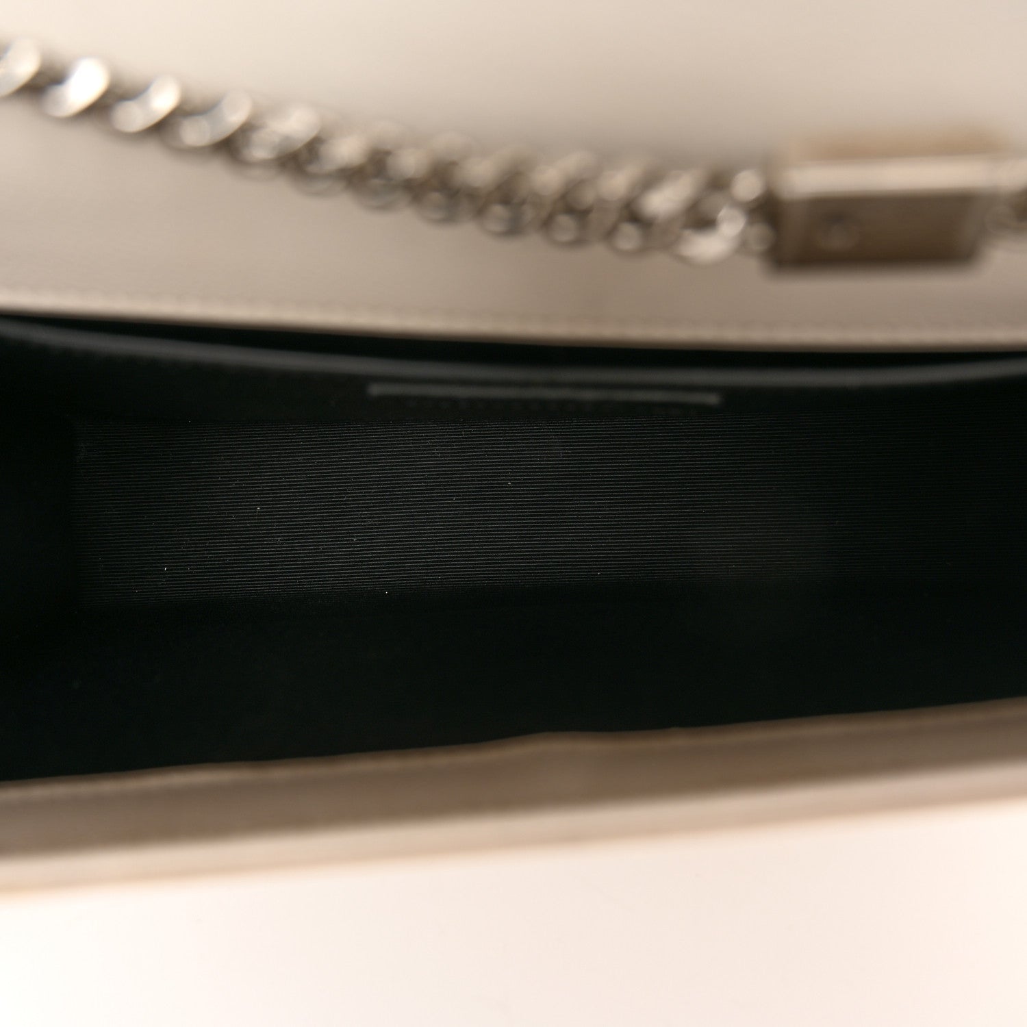 Saint Laurent Grain De Poudre Calfskin Medium Classic Monogram Kate Tassel Satchel Crema Soft 5 of 11