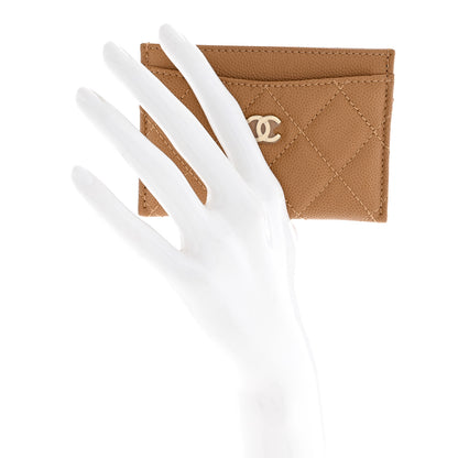 Chanel Caviar Quilted Card Holder Beige 2 of 8