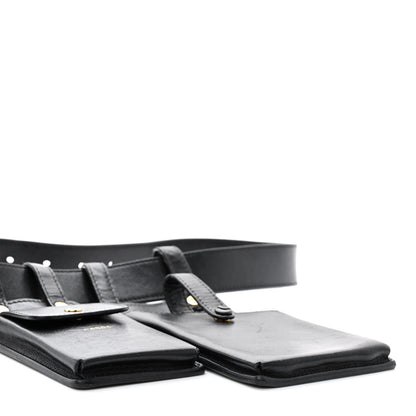 Fendi Vitello Glacier Utility Belt Pouch Black 5 of 21