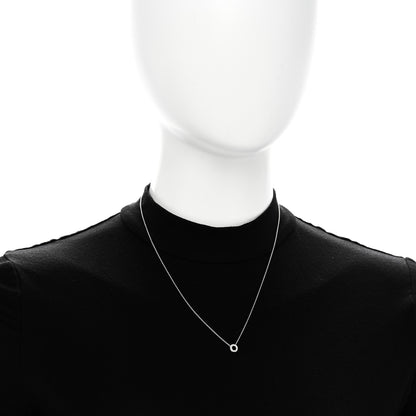 Roberto Coin 18K White Gold Diamond Love Letter O Pendant Necklace 2 of 5