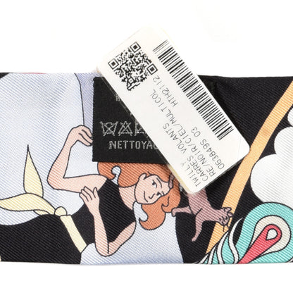 Hermes Silk Carres Volants Twilly Black Ciel Multicolor 4 of 4