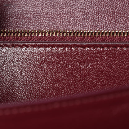 Celine Box Calfskin Medium Classic Box Flap Bag Burgundy 6 of 10