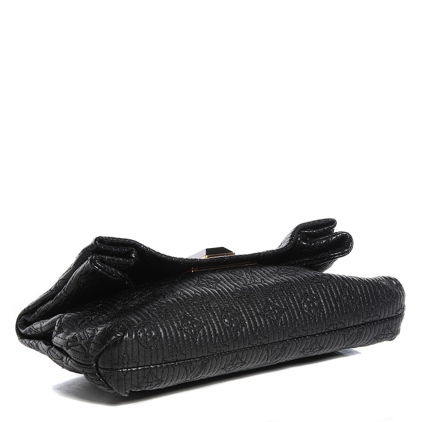 Calfskin Quilted Monogram Altair Clutch Black